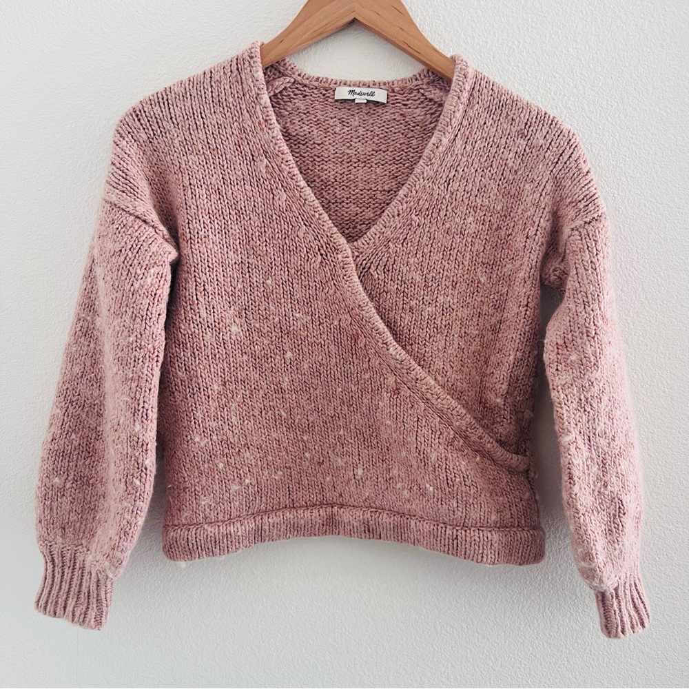Madewell Wrap-Front Pullover Sweater